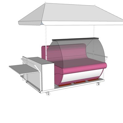 现代展示柜su模型