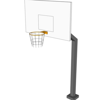 现代篮球框su模型