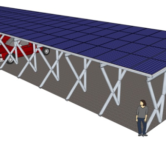 现代雨棚su模型