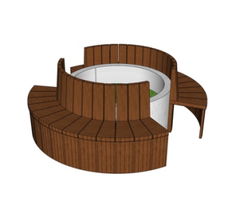 现代公用椅su模型