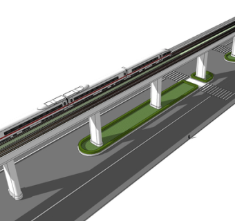 现代高速列车su模型