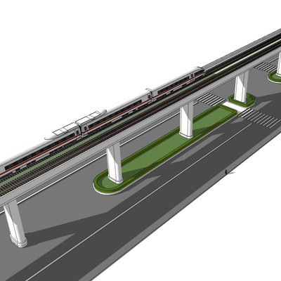 现代高速列车su模型