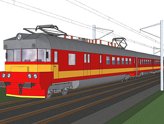 现代火车su模型