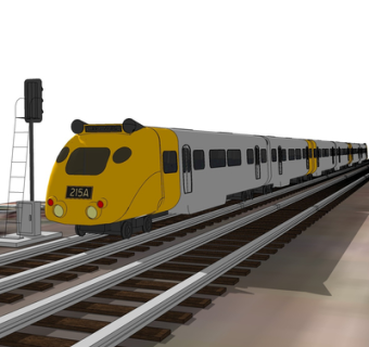 现代火车su模型