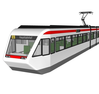 现代城市轻轨su模型