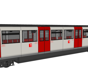 现代火车su模型