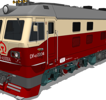 现代火车su模型