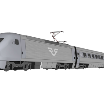 现代高速列车su模型