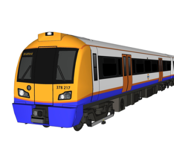 现代火车su模型