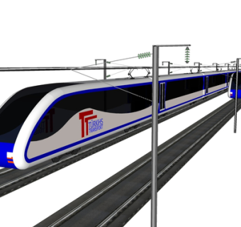现代高速列车su模型