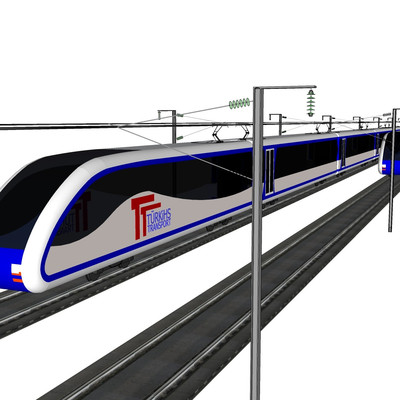 现代高速列车su模型