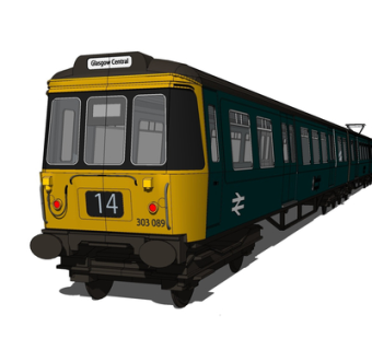 现代火车su模型