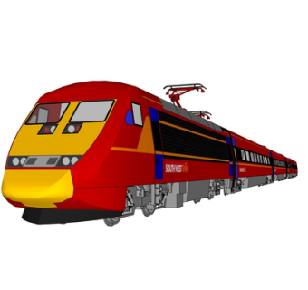 现代火车su模型