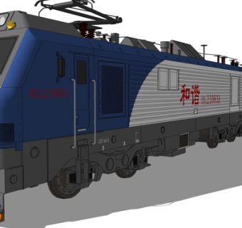 现代火车su模型