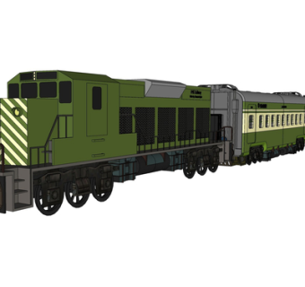 现代火车su模型