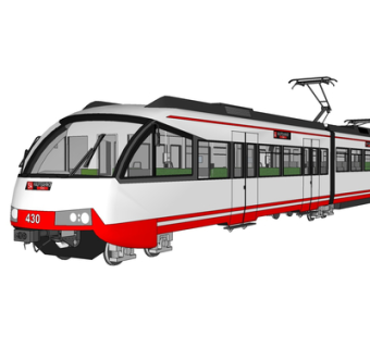 现代城市轻轨su模型