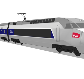 现代火车su模型