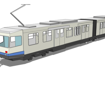 现代火车su模型