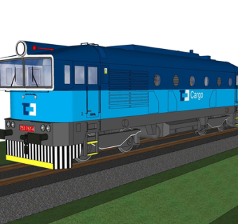 现代火车su模型