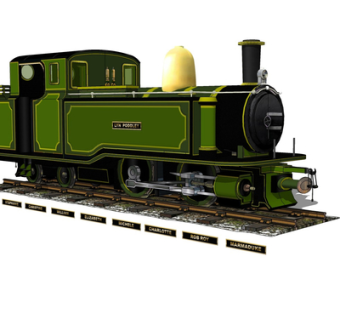 现代蒸汽火车su模型