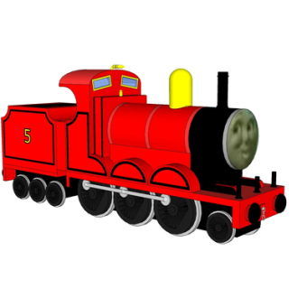 现代托马斯小火车儿童玩具su模型