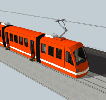 现代火车su模型