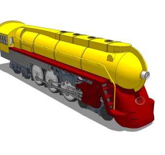 现代火车su模型