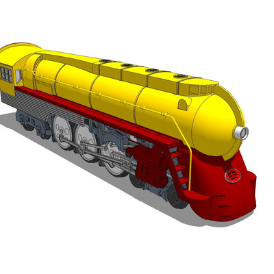 现代火车su模型