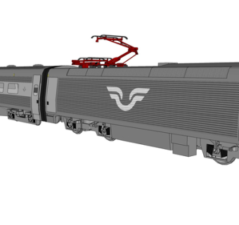 现代火车su模型