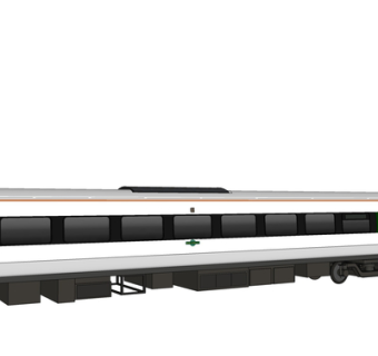 现代火车su模型