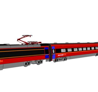 现代火车su模型