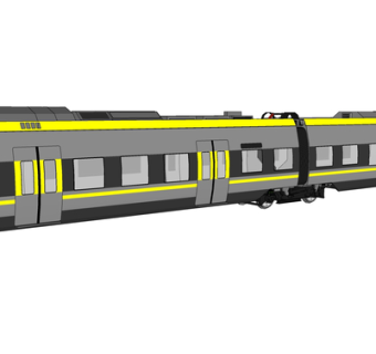 现代火车su模型