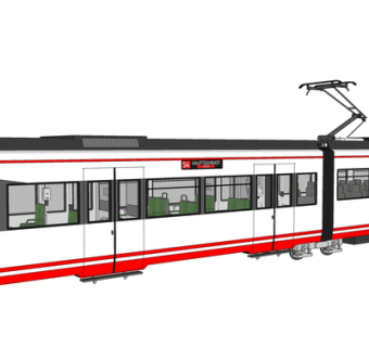 现代火车su模型