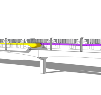 现代火车su模型
