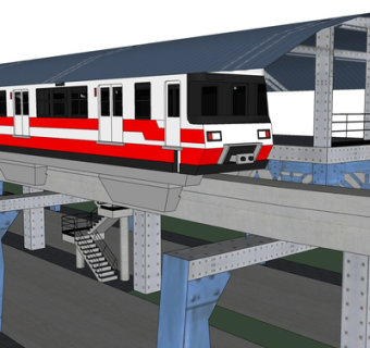 现代城市轻轨su模型