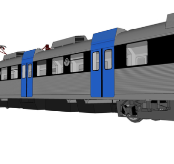 现代火车su模型