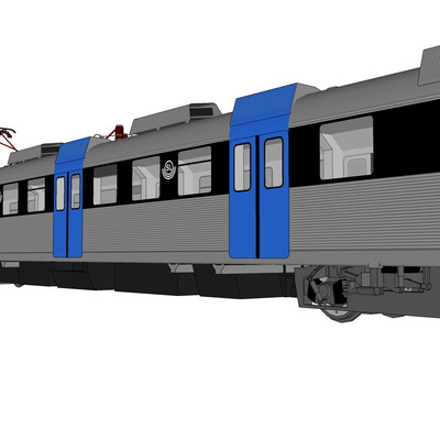 现代火车su模型