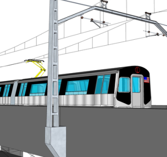 现代城市轻轨su模型