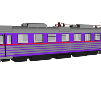 现代火车su模型