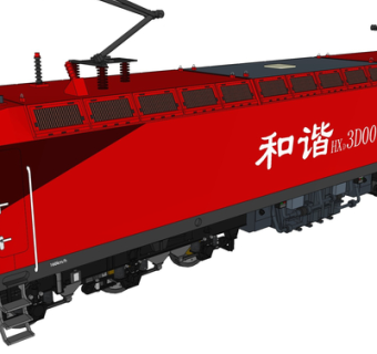 现代火车su模型