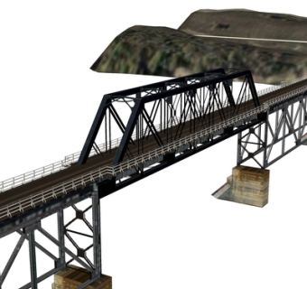 工业风金属高架桥su模型