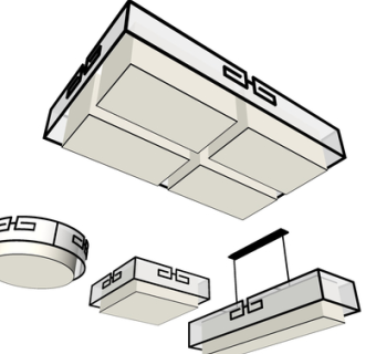 新中式吊灯su模型