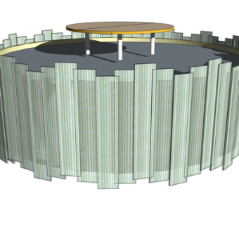 现代玻璃吊灯su模型