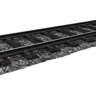 现代火车铁轨su模型