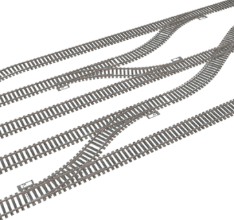 现代火车铁轨组合su模型