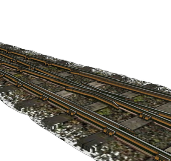 现代火车铁轨su模型