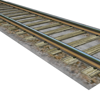 现代火车铁轨su模型