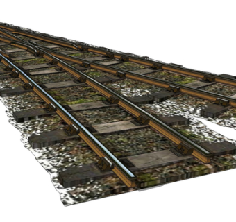 现代火车铁轨su模型