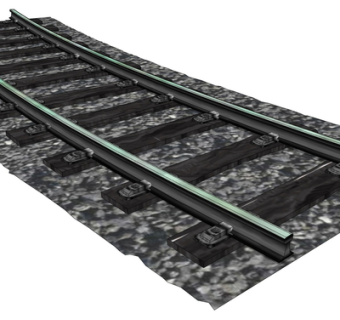 现代火车铁轨su模型