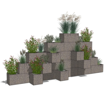 现代景观绿植su模型